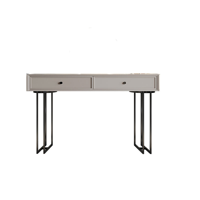 Set da tavolo da toeletta per la scrivania vanità per trucco grigio in piedi