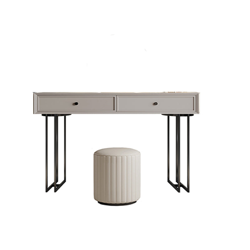 Set da tavolo da toeletta per la scrivania vanità per trucco grigio in piedi