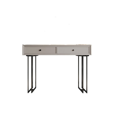 Set da tavolo da toeletta per la scrivania vanità per trucco grigio in piedi