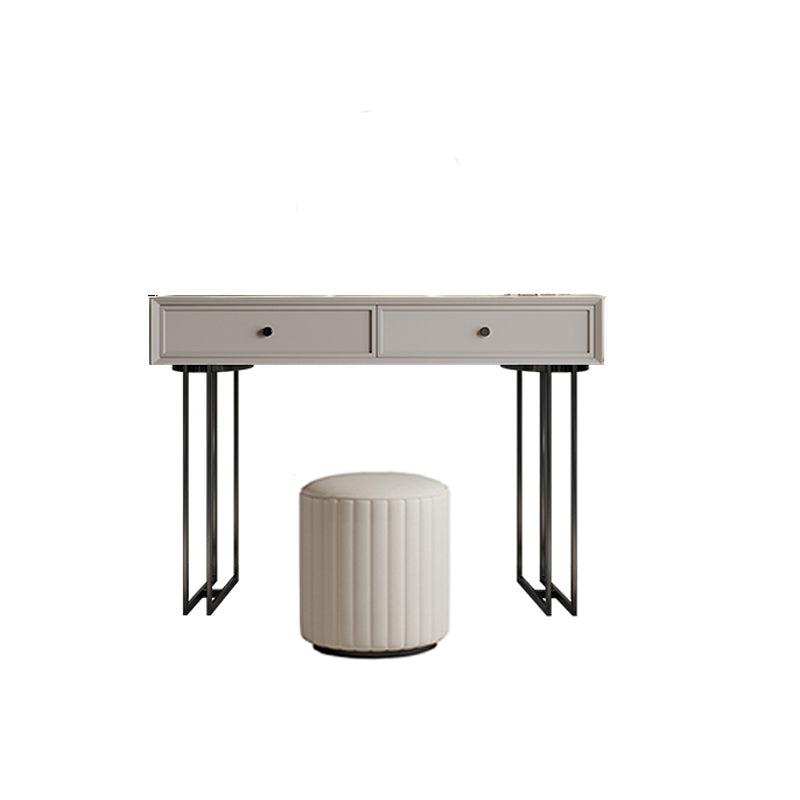 Set da tavolo da toeletta per la scrivania vanità per trucco grigio in piedi
