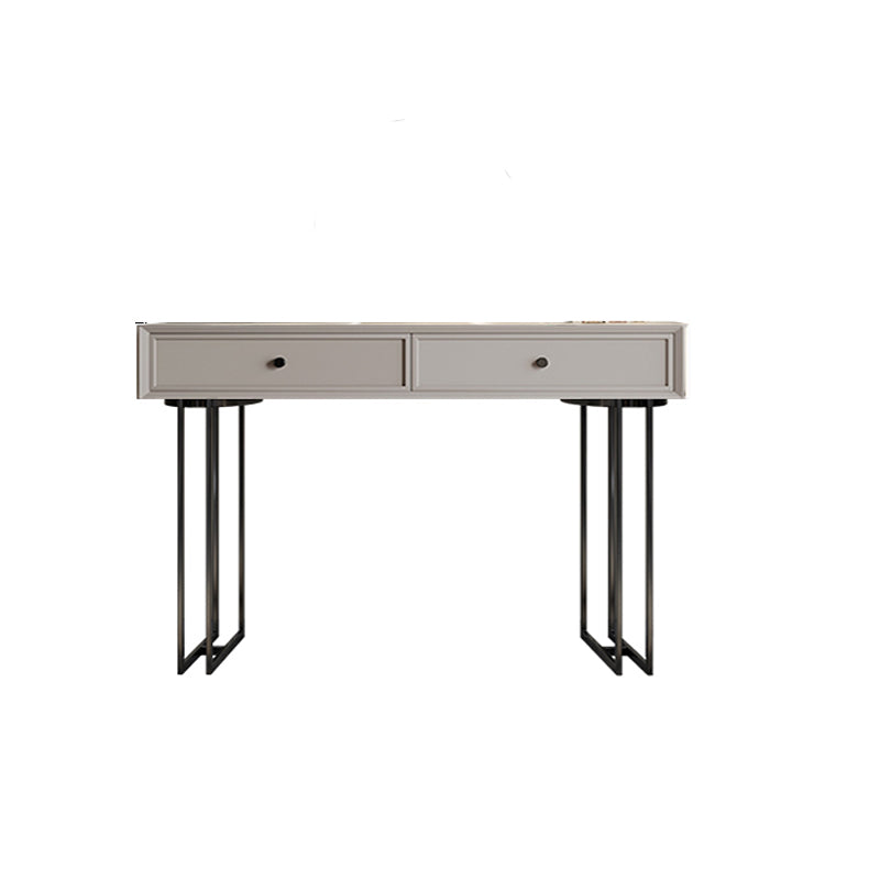 Set da tavolo da toeletta per la scrivania vanità per trucco grigio in piedi