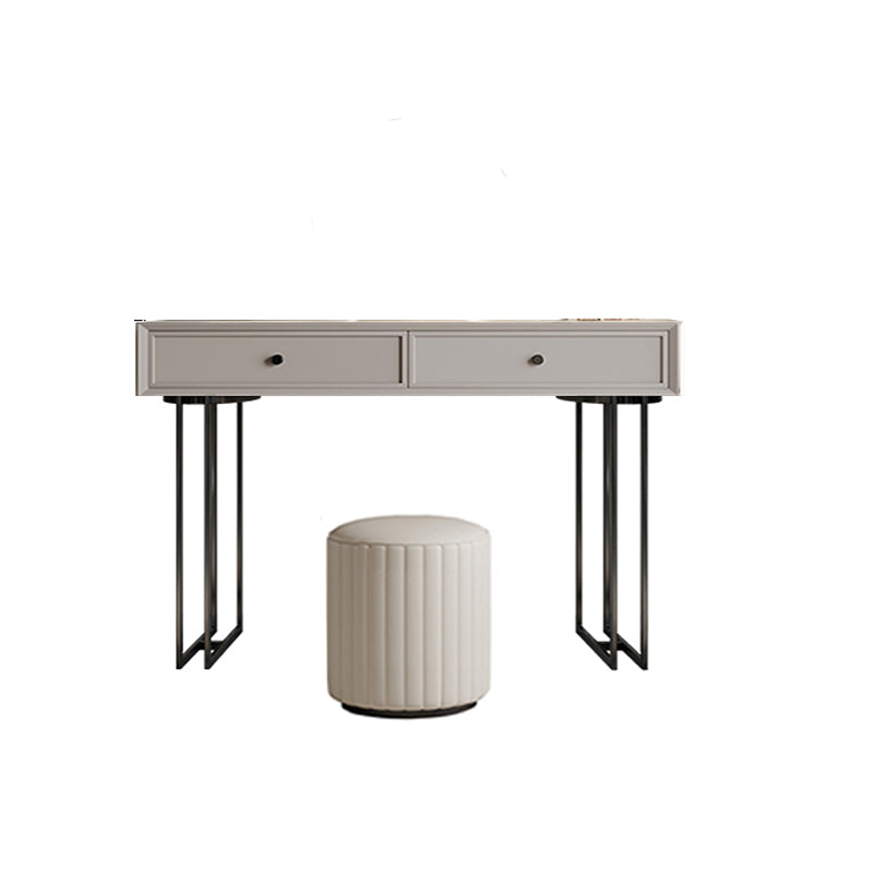 Set da tavolo da toeletta per la scrivania vanità per trucco grigio in piedi