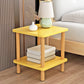 Contemporary Wooden Living Room Side Table 2-Tier with Storage