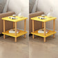 Contemporary Wooden Living Room Side Table 2-Tier with Storage