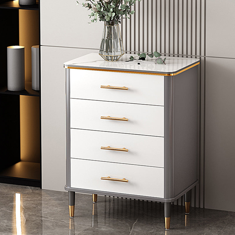 Modern Rectangle Accent Chest Wood Soft Close Drawers Storage Cabinet