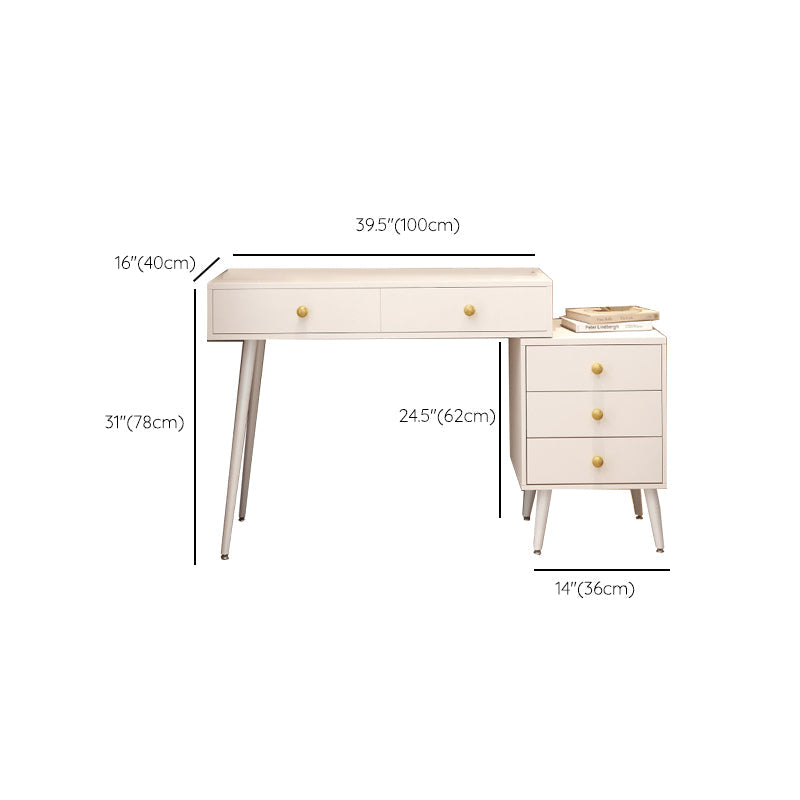 Moderno set da toeletta da letto per cambio in legno in legno bianco moderno