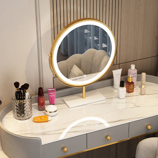 Wooden Makeup Vanity Desk Bedroom Dressing Table Stool Set with Drawer