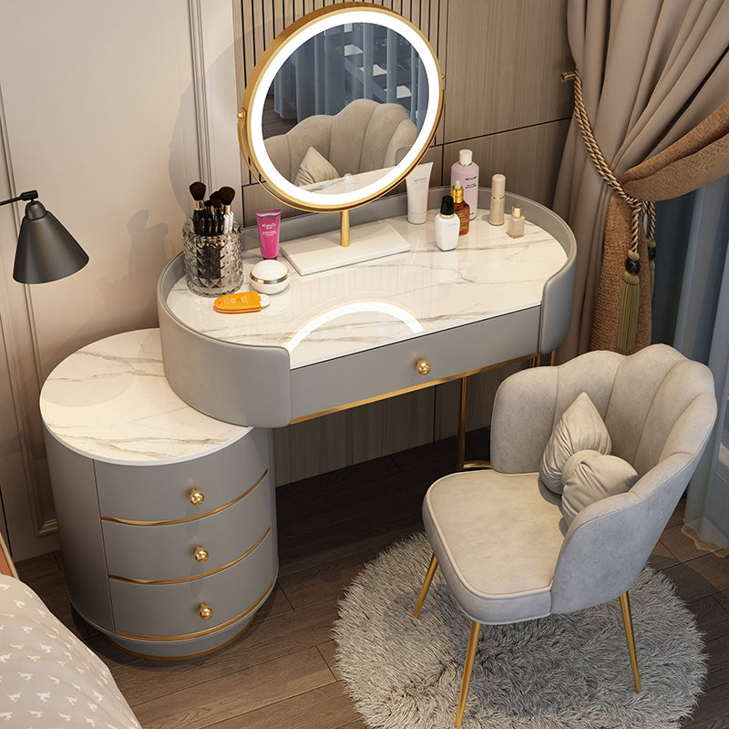 Madenado de madera Desk Despers Boressing Thoolet Tabures con cajón