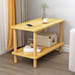 Scandinavian Style Wooden Side Table Double Tier End Table Concrete Sofa Side Accent Table