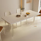 Modern Style 1/3/4 Pieces Dining Table Rectangle Stone Furniture in White