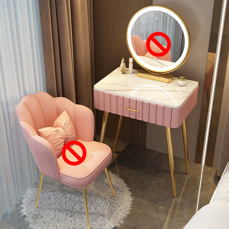Scrivania per il trucco a specchio illuminato in piedi set di vanità per trucco con cassetto