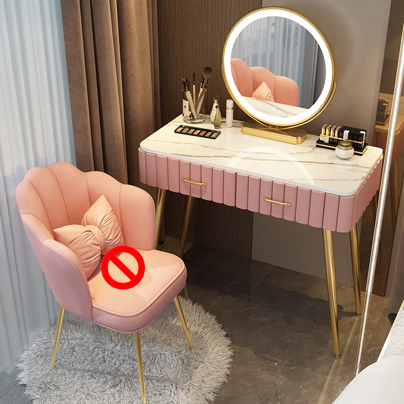Scrivania per il trucco a specchio illuminato in piedi set di vanità per trucco con cassetto