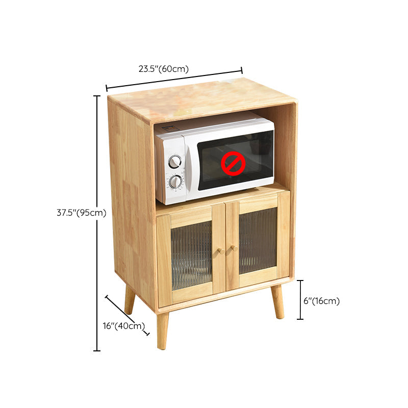 Modern Glass Paned Accent Cabinet 1-Door Solid Wood Chest with 2 Drawers Clearhalo 'Cabinets & Chests' 'cabinets_chests' 'furn' 'furn_cabinets_chests' 'Furniture' 'Living Room Furniture' 7094942