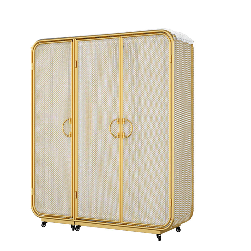 Moderno moderno armadio in metallo abiti da binario armadio armadio con scaffali