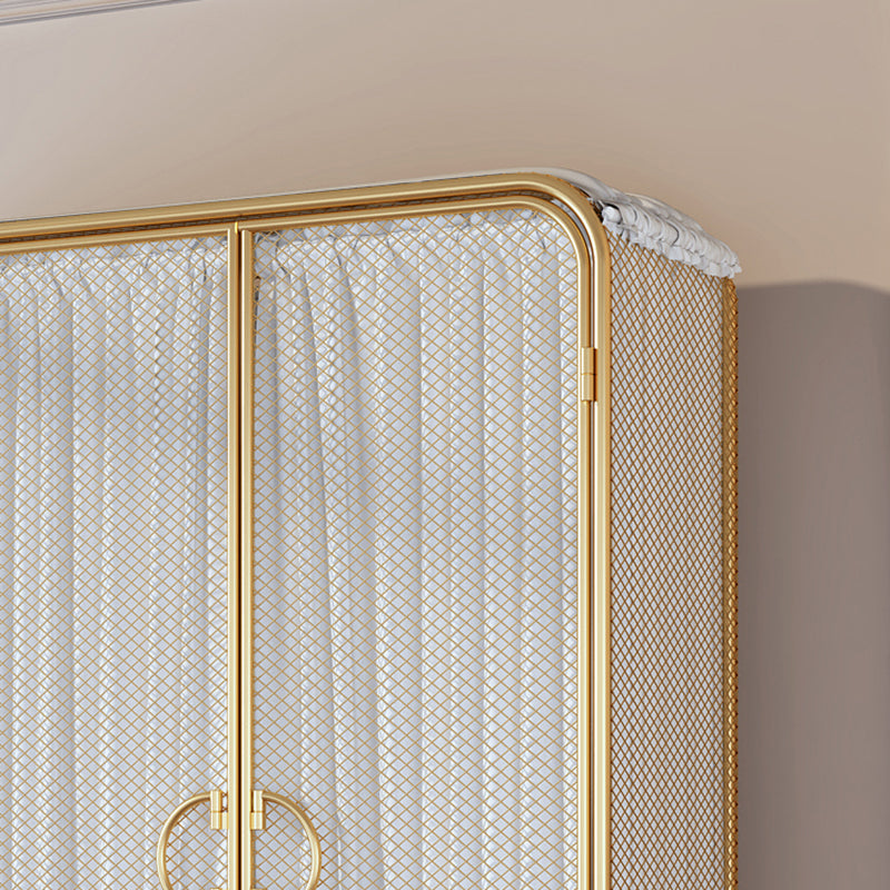 Moderno moderno armadio in metallo abiti da binario armadio armadio con scaffali