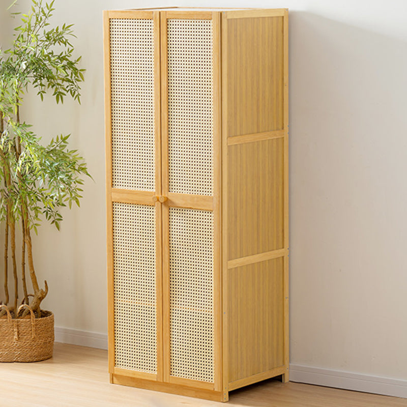 Modern Style Wardrobe Cabinet Wooden Wardrobe Armoire with Shelves 24"L x 20"W x 63"H Clearhalo 'Armoires & Wardrobes' 'armoires_wardrobes' 'Bedroom Furniture' 'furn' 'furn_armoires_wardrobes' 'Furniture' 7095562