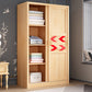 Modern Wardrobe Armoire Solid Wood Wardrobe Cabinet with Doors