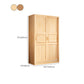 Modern Wardrobe Armoire Solid Wood Wardrobe Cabinet with Doors