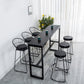 Modern Style Stone Bistro Bar Table Rectangle Metal Base Bar Table Clearhalo 'Bar Furniture' 'Bar Tables' 'bar_tables' 'furn' 'furn_bar_tables' 'Furniture' 'Kitchen & Dining Furniture' 7095713