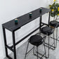 Modern Style Stone Bistro Bar Table Rectangle Metal Base Bar Table Clearhalo 'Bar Furniture' 'Bar Tables' 'bar_tables' 'furn' 'furn_bar_tables' 'Furniture' 'Kitchen & Dining Furniture' 7095717