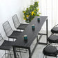Modern Style Stone Bistro Bar Table Rectangle Metal Base Bar Table Clearhalo 'Bar Furniture' 'Bar Tables' 'bar_tables' 'furn' 'furn_bar_tables' 'Furniture' 'Kitchen & Dining Furniture' 7095723