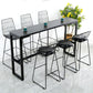 Modern Style Stone Bistro Bar Table Rectangle Metal Base Bar Table Clearhalo 'Bar Furniture' 'Bar Tables' 'bar_tables' 'furn' 'furn_bar_tables' 'Furniture' 'Kitchen & Dining Furniture' 7095724