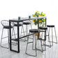 Modern Style Stone Bistro Bar Table Rectangle Metal Base Bar Table Clearhalo 'Bar Furniture' 'Bar Tables' 'bar_tables' 'furn' 'furn_bar_tables' 'Furniture' 'Kitchen & Dining Furniture' 7095725