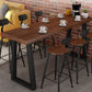 Industrial Style Bistro Bar Table Rectangle Solid Wood Bar Table Clearhalo 'Bar Furniture' 'Bar Tables' 'bar_tables' 'furn' 'furn_bar_tables' 'Furniture' 'Kitchen & Dining Furniture' 7095768