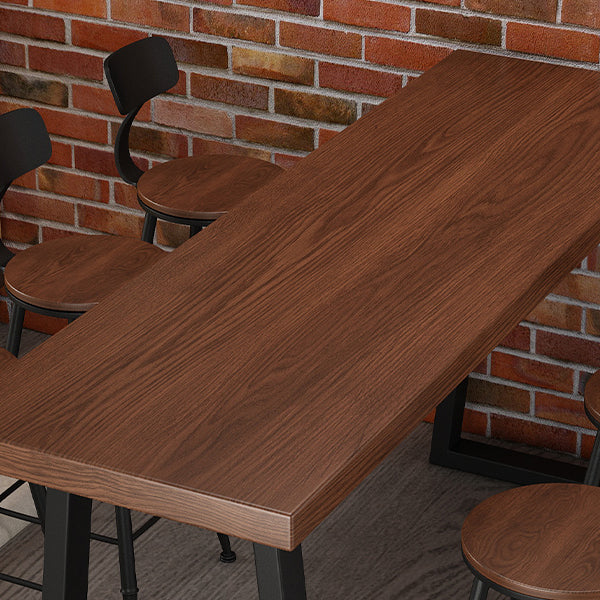 Industrial Style Bistro Bar Table Rectangle Solid Wood Bar Table Clearhalo 'Bar Furniture' 'Bar Tables' 'bar_tables' 'furn' 'furn_bar_tables' 'Furniture' 'Kitchen & Dining Furniture' 7095770