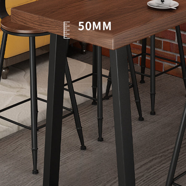 Industrial Style Bistro Bar Table Rectangle Solid Wood Bar Table Clearhalo 'Bar Furniture' 'Bar Tables' 'bar_tables' 'furn' 'furn_bar_tables' 'Furniture' 'Kitchen & Dining Furniture' 7095771