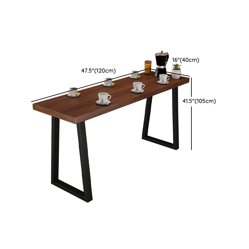 Industrial Style Bistro Bar Table Rectangle Solid Wood Bar Table Clearhalo 'Bar Furniture' 'Bar Tables' 'bar_tables' 'furn' 'furn_bar_tables' 'Furniture' 'Kitchen & Dining Furniture' 7095783
