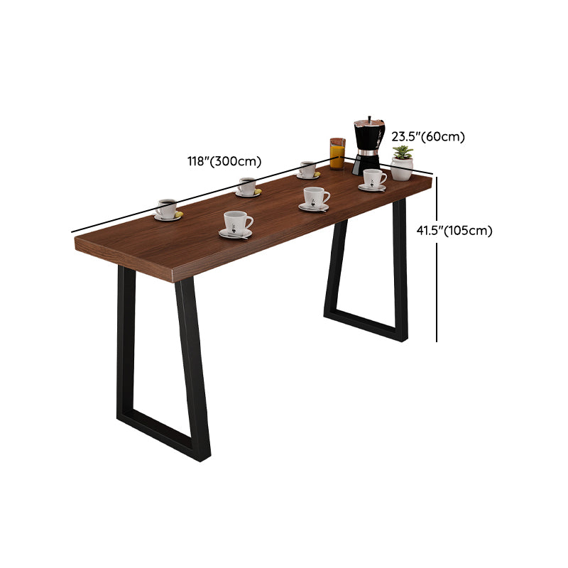 Industrial Style Bistro Bar Table Rectangle Solid Wood Bar Table Clearhalo 'Bar Furniture' 'Bar Tables' 'bar_tables' 'furn' 'furn_bar_tables' 'Furniture' 'Kitchen & Dining Furniture' 7095791