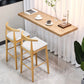Modern Rectangle Bistro Bar Table Solid Wood Bar Table with Acrylic Clearhalo 'Bar Furniture' 'Bar Tables' 'bar_tables' 'furn' 'furn_bar_tables' 'Furniture' 'Kitchen & Dining Furniture' 7095810