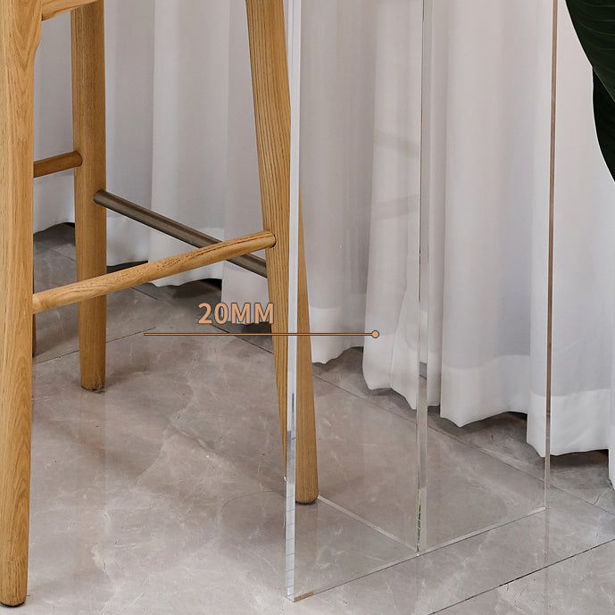 Modern Rectangle Bistro Bar Table Solid Wood Bar Table with Acrylic Clearhalo 'Bar Furniture' 'Bar Tables' 'bar_tables' 'furn' 'furn_bar_tables' 'Furniture' 'Kitchen & Dining Furniture' 7095812