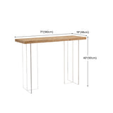 Mesa de barra de bistro rectangular moderna mesa de barra de madera maciza con acrílico