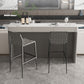 Modern Style Bistro Bar Table Rectangle Stone Top Bar Table for Living Room Clearhalo 'Bar Furniture' 'Bar Tables' 'bar_tables' 'furn' 'furn_bar_tables' 'Furniture' 'Kitchen & Dining Furniture' 7095821