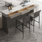 Modern Style Bistro Bar Table Rectangle Stone Top Bar Table for Living Room Clearhalo 'Bar Furniture' 'Bar Tables' 'bar_tables' 'furn' 'furn_bar_tables' 'Furniture' 'Kitchen & Dining Furniture' 7095824