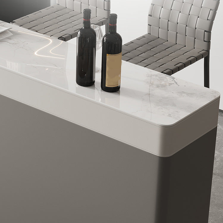 Modern Style Bistro Bar Table Rectangle Stone Top Bar Table for Living Room Clearhalo 'Bar Furniture' 'Bar Tables' 'bar_tables' 'furn' 'furn_bar_tables' 'Furniture' 'Kitchen & Dining Furniture' 7095827