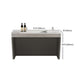 Modern Style Bistro Bar Table Rectangle Stone Top Bar Table for Living Room Clearhalo 'Bar Furniture' 'Bar Tables' 'bar_tables' 'furn' 'furn_bar_tables' 'Furniture' 'Kitchen & Dining Furniture' 7095831
