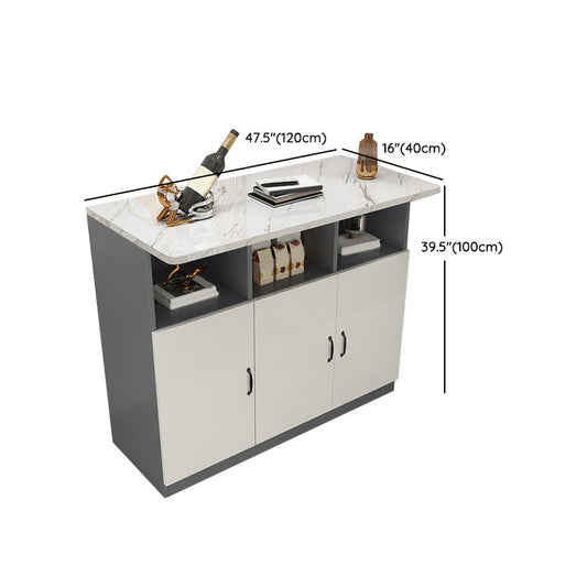 Modern Bistro Bar Table Rectangle Wooden Bar Table with Storage Clearhalo 'Bar Furniture' 'Bar Tables' 'bar_tables' 'furn' 'furn_bar_tables' 'Furniture' 'Kitchen & Dining Furniture' 7095846