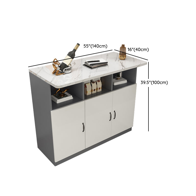 Modern Bistro Bar Table Rectangle Wooden Bar Table with Storage Clearhalo 'Bar Furniture' 'Bar Tables' 'bar_tables' 'furn' 'furn_bar_tables' 'Furniture' 'Kitchen & Dining Furniture' 7095847