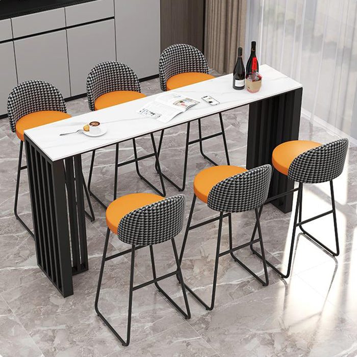 Modern Style Bar Table Rectangle Stone Bar Table for Living Room Clearhalo 'Bar Furniture' 'Bar Tables' 'bar_tables' 'furn' 'furn_bar_tables' 'Furniture' 'Kitchen & Dining Furniture' 7095889