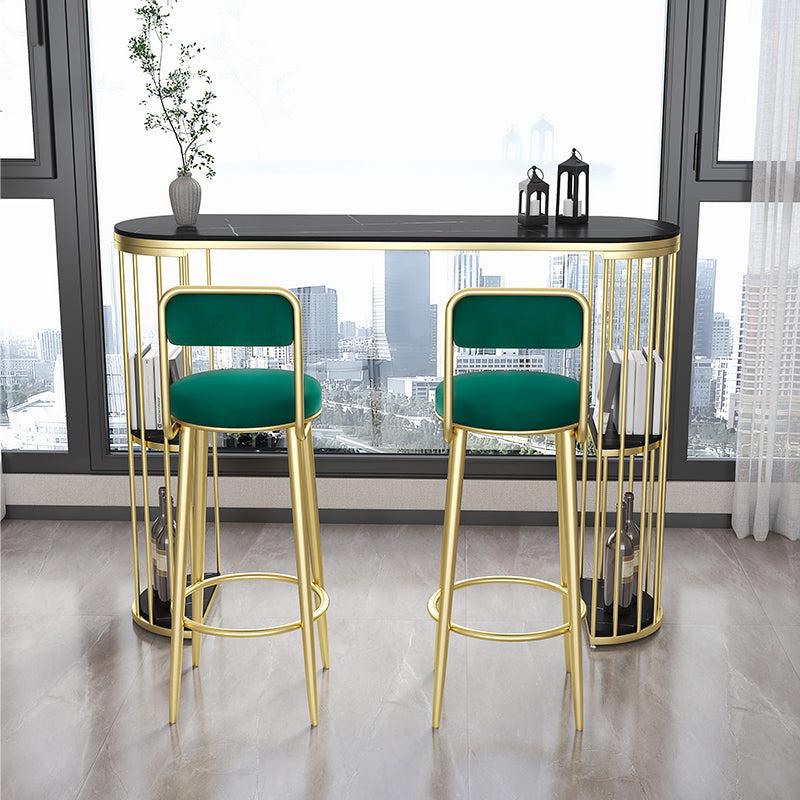 Modern Style Bar Table Oval Stone Storage Bar Table for Living Room Clearhalo 'Bar Furniture' 'Bar Tables' 'bar_tables' 'furn' 'furn_bar_tables' 'Furniture' 'Kitchen & Dining Furniture' 7095910