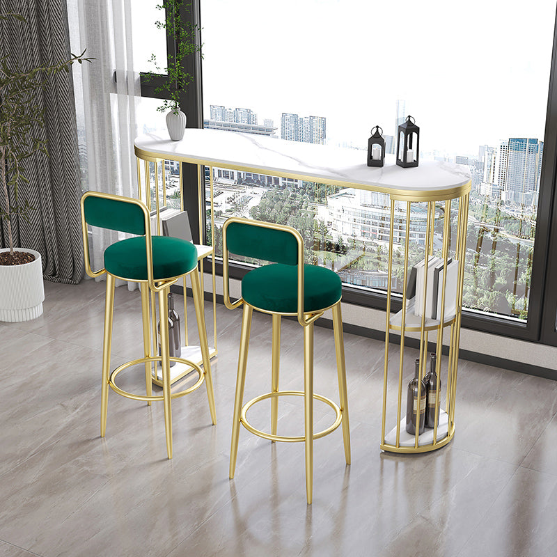 Modern Style Bar Table Oval Stone Storage Bar Table for Living Room Clearhalo 'Bar Furniture' 'Bar Tables' 'bar_tables' 'furn' 'furn_bar_tables' 'Furniture' 'Kitchen & Dining Furniture' 7095911