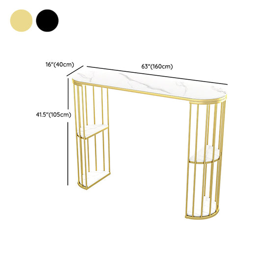 Modern Style Bar Table Oval Stone Storage Bar Table for Living Room Clearhalo 'Bar Furniture' 'Bar Tables' 'bar_tables' 'furn' 'furn_bar_tables' 'Furniture' 'Kitchen & Dining Furniture' 7095920