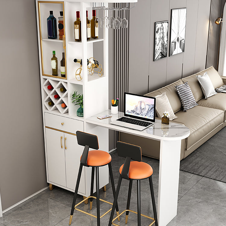 Modern Style Bar Table Stone Bar Table with Storage for Living Room Clearhalo 'Bar Furniture' 'Bar Tables' 'bar_tables' 'furn' 'furn_bar_tables' 'Furniture' 'Kitchen & Dining Furniture' 7095939