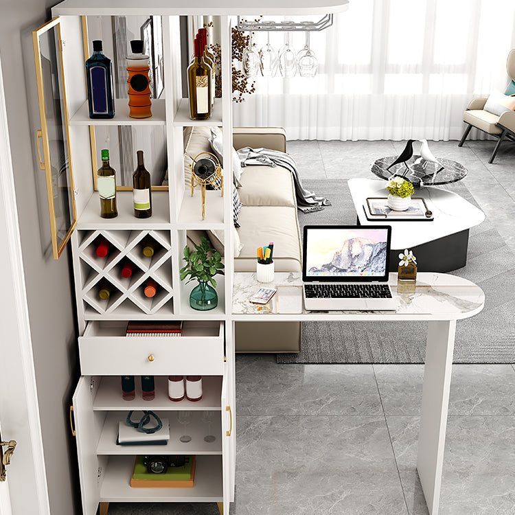 Modern Style Bar Table Stone Bar Table with Storage for Living Room Clearhalo 'Bar Furniture' 'Bar Tables' 'bar_tables' 'furn' 'furn_bar_tables' 'Furniture' 'Kitchen & Dining Furniture' 7095941