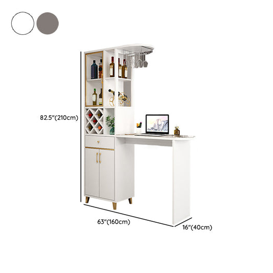 Modern Style Bar Table Stone Bar Table with Storage for Living Room Clearhalo 'Bar Furniture' 'Bar Tables' 'bar_tables' 'furn' 'furn_bar_tables' 'Furniture' 'Kitchen & Dining Furniture' 7095948