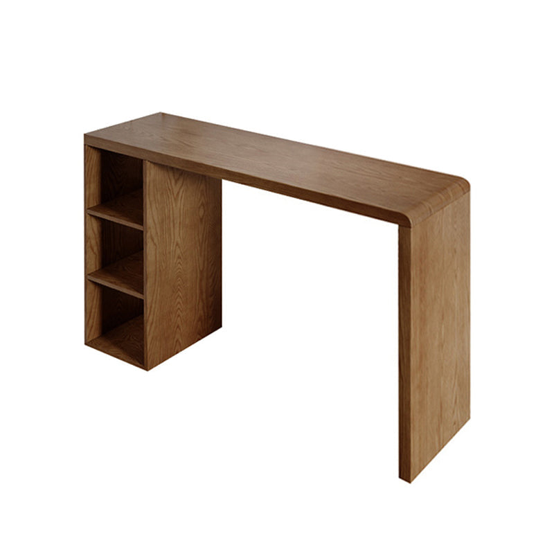 Mesa de bar de estilo moderno, mesa de bar rectangular de madera maciza para sala de estar