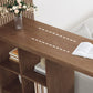 Mesa de bar de estilo moderno, mesa de bar rectangular de madera maciza para sala de estar